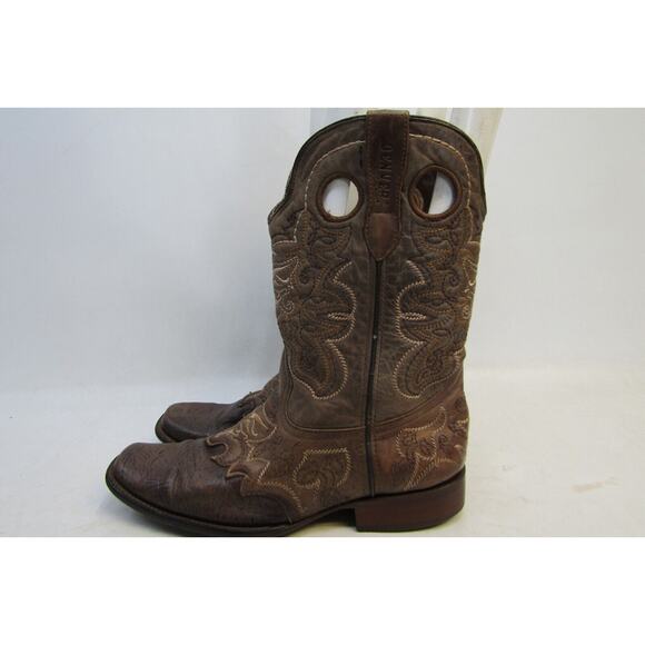 Denver Mountain Mens Size 9 D Brown Leather Buckaroo Cowboy Western Boots